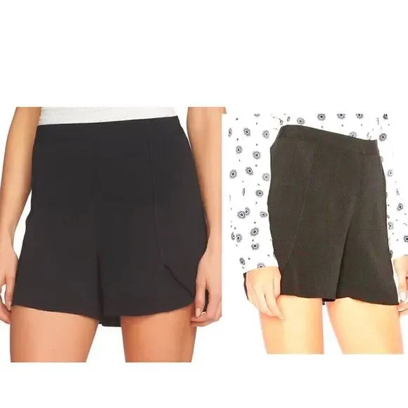 1.state Tulip Hem Black Shorts BNWT - Picture 3 of 5